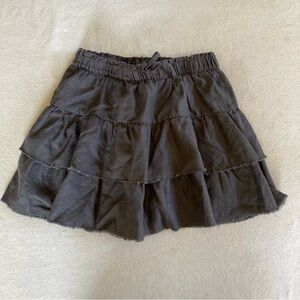 Zara Kids Tiered Linen Mini Skirt